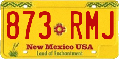 NM license plate 873RMJ