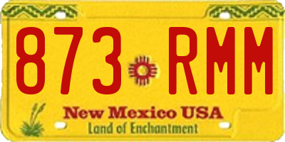 NM license plate 873RMM