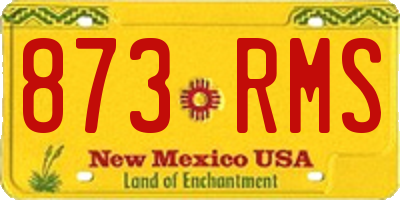 NM license plate 873RMS