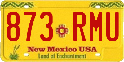 NM license plate 873RMU