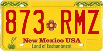 NM license plate 873RMZ