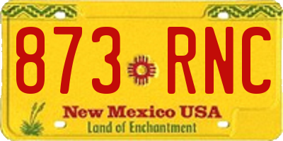 NM license plate 873RNC