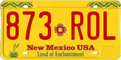 NM license plate 873ROL