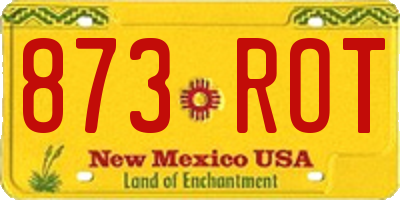 NM license plate 873ROT