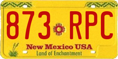 NM license plate 873RPC