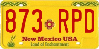 NM license plate 873RPD
