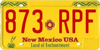 NM license plate 873RPF