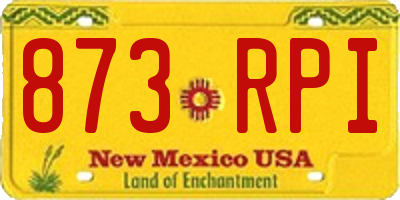 NM license plate 873RPI