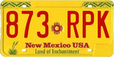 NM license plate 873RPK