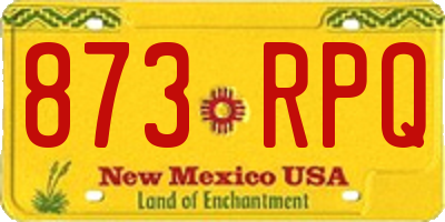 NM license plate 873RPQ