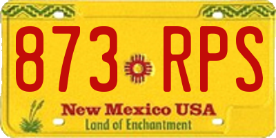 NM license plate 873RPS