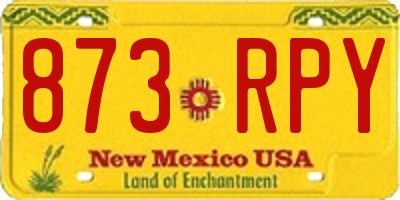 NM license plate 873RPY