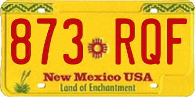 NM license plate 873RQF
