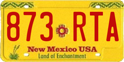 NM license plate 873RTA