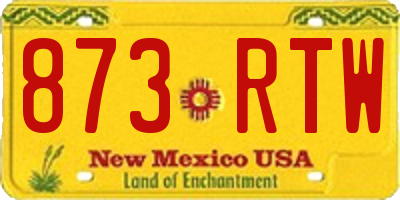 NM license plate 873RTW