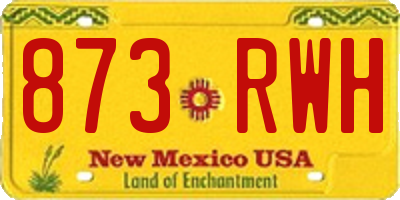 NM license plate 873RWH