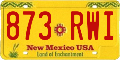 NM license plate 873RWI