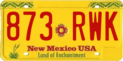 NM license plate 873RWK