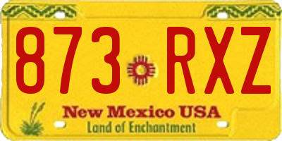 NM license plate 873RXZ