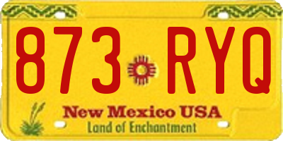 NM license plate 873RYQ