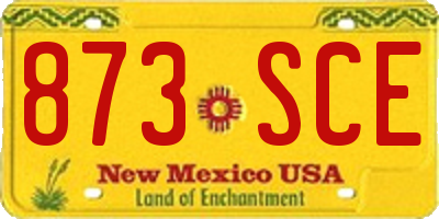 NM license plate 873SCE