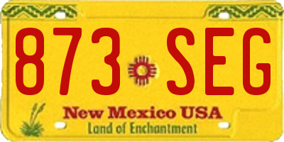 NM license plate 873SEG