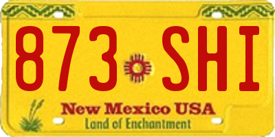 NM license plate 873SHI