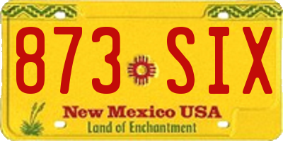 NM license plate 873SIX
