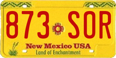 NM license plate 873SOR