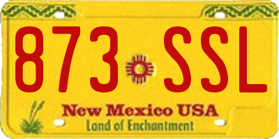 NM license plate 873SSL