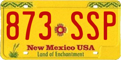 NM license plate 873SSP
