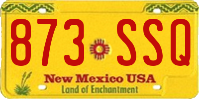 NM license plate 873SSQ