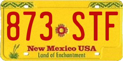 NM license plate 873STF