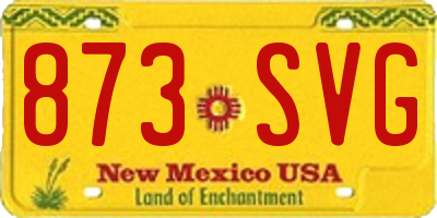 NM license plate 873SVG