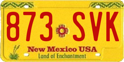 NM license plate 873SVK