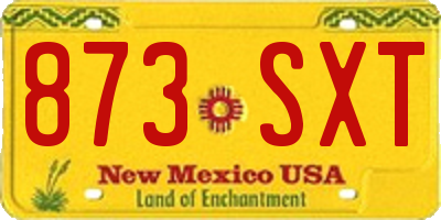 NM license plate 873SXT