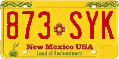 NM license plate 873SYK
