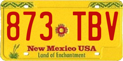 NM license plate 873TBV