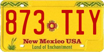 NM license plate 873TIY