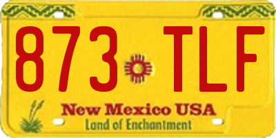 NM license plate 873TLF