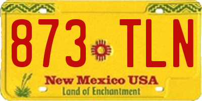 NM license plate 873TLN