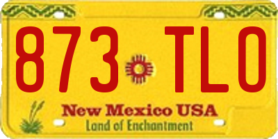 NM license plate 873TLO