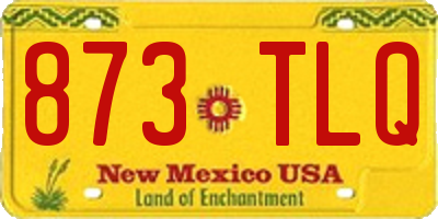 NM license plate 873TLQ