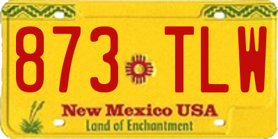 NM license plate 873TLW
