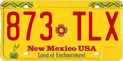 NM license plate 873TLX