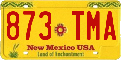 NM license plate 873TMA