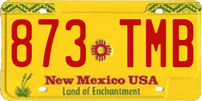 NM license plate 873TMB