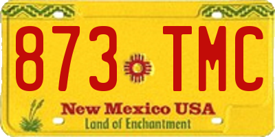 NM license plate 873TMC