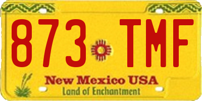 NM license plate 873TMF