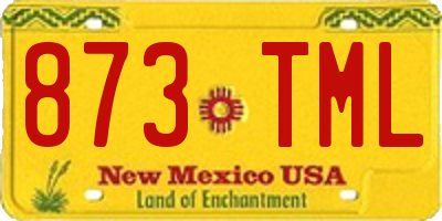 NM license plate 873TML